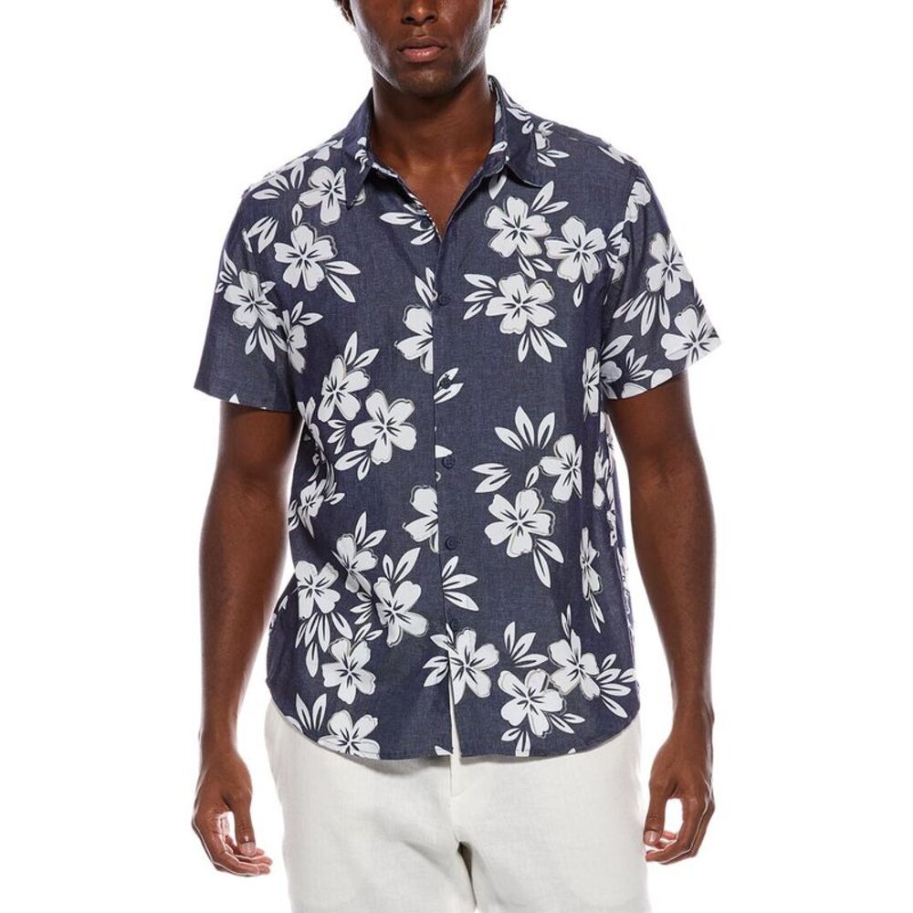 Endless Summer Mens  Woven Shirt, Navy